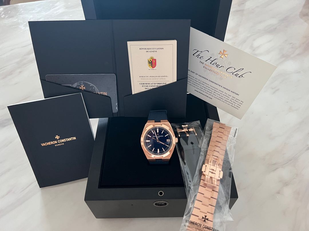 vacheron constantin overseas 4500v rose gold blue dial, Luxury