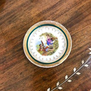 Vintage Limoges Small  Courting Couple Trinket or Deco Plate