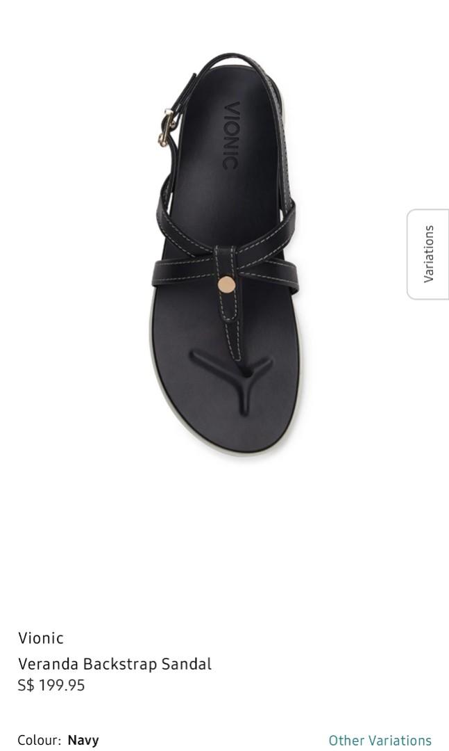 Vionic Women Veranda Backstrap Sandals Navy
