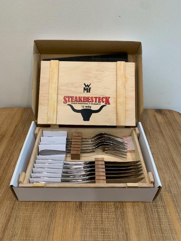 WMF Steak Knives & Forks Set 6 Pairs, Furniture & Home Living, Kitchenware & Tableware