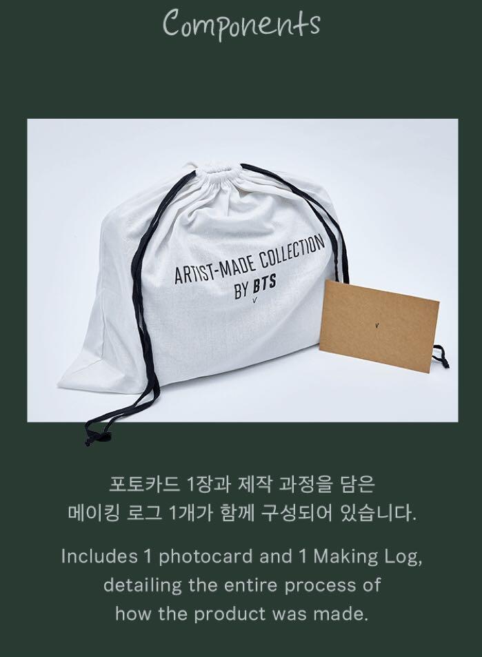BTS V Taehyung Mute Boston Bag Artist Made Collection by BTS BANTAN K-POP