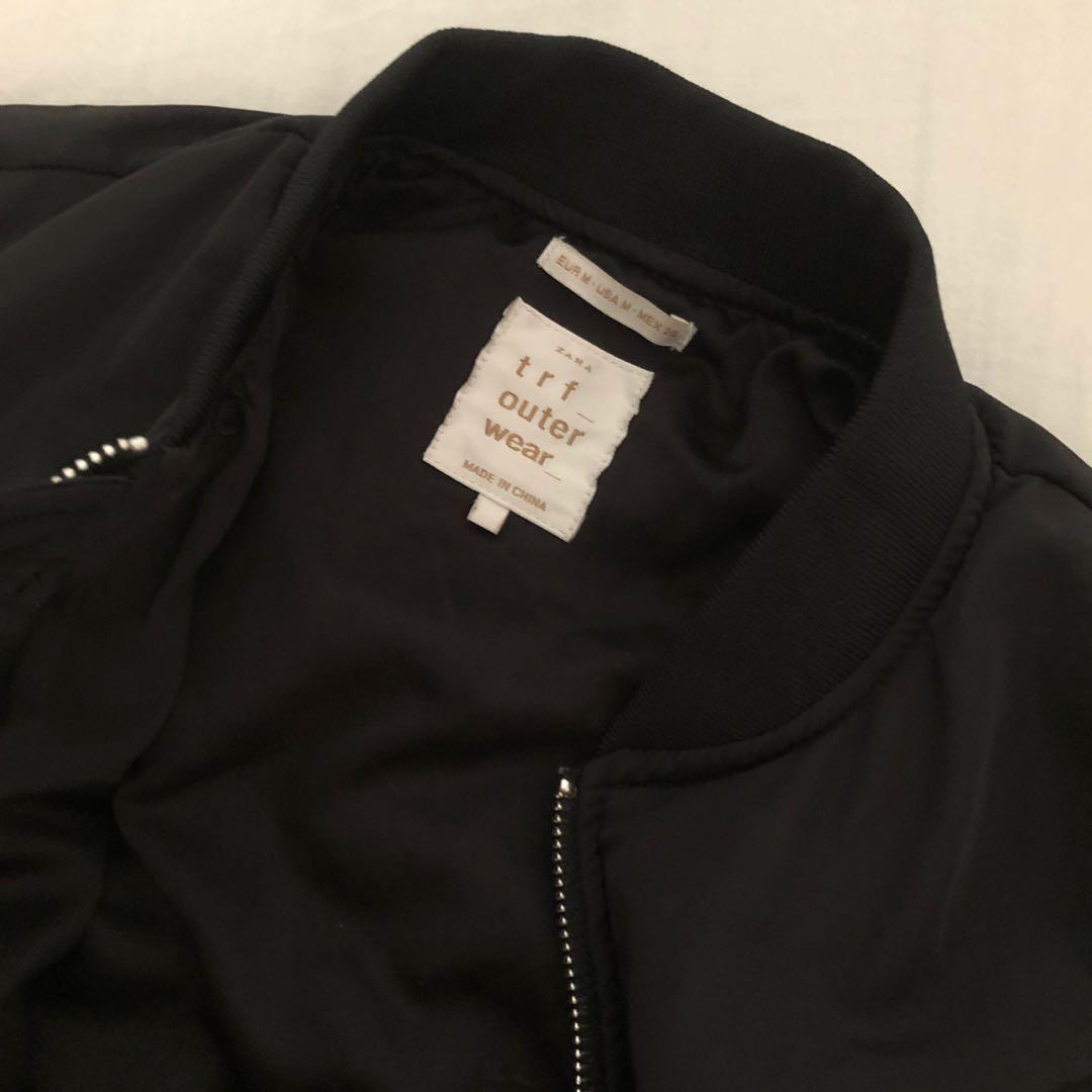 Zara Black Bomber Jacket, Women's Fashion, Coats, Jackets and Outerwear