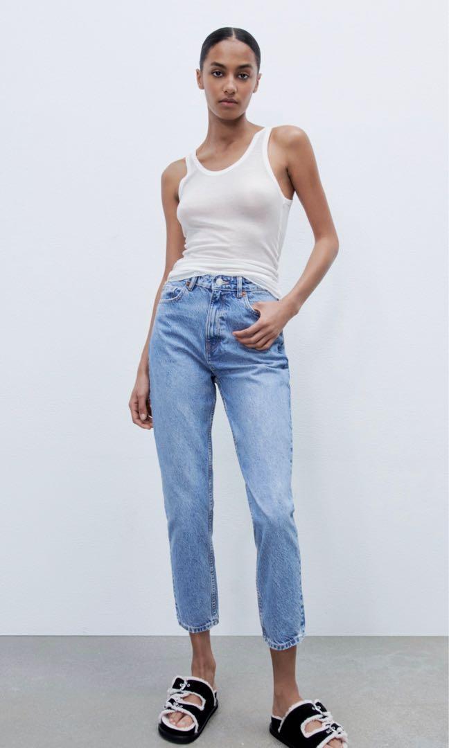 ZARA MOM JEANS, Women's Fashion, Bottoms, Jeans on Carousell