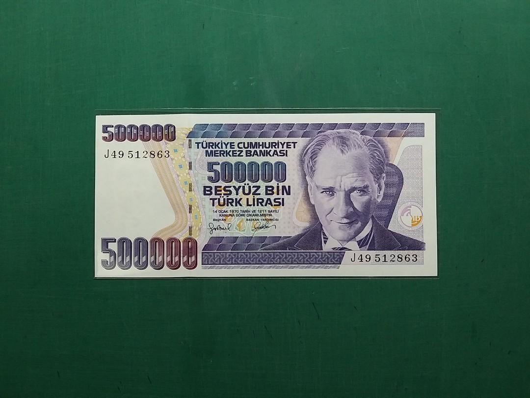 1976年{歐亞洲}土耳其50萬里拉J49 512863全新直版UNC級, 興趣及遊戲, 收藏品及紀念品, 錢幣- Carousell