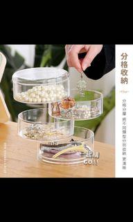 透明旋轉收納盒