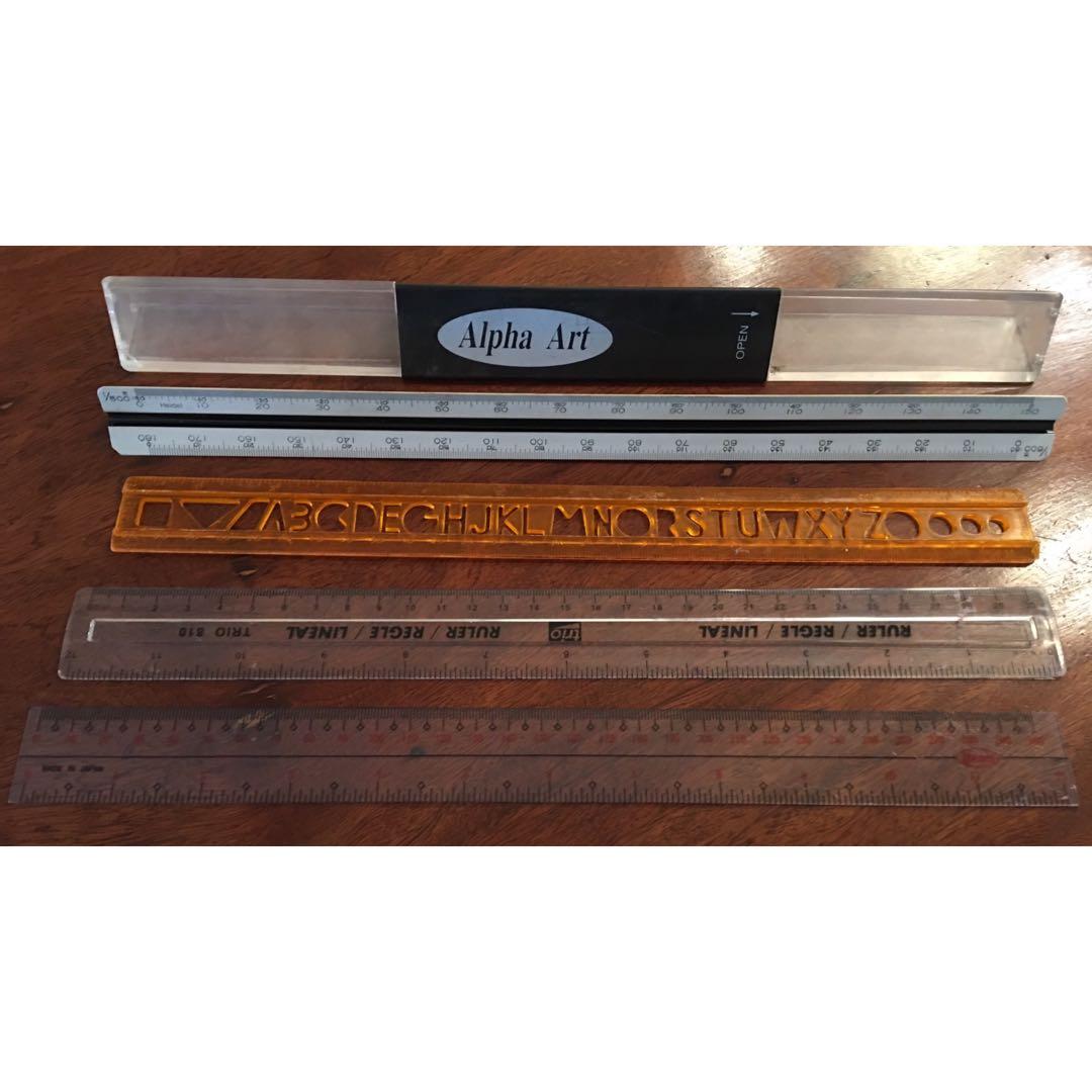 [ Bundle ] Triangles , Triangular Scale , Rulers , Protractors