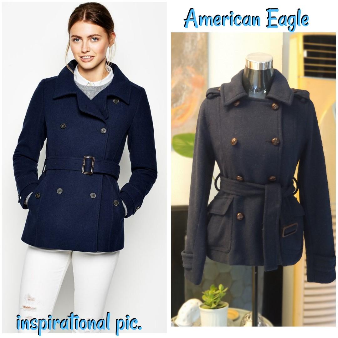 ✓???? Guarantee Authentic American Eagle Women Wool blend Peacoat Outerwear  ✓????❤️, Women's Fashion, Coats, Jackets and Outerwear on Carousell