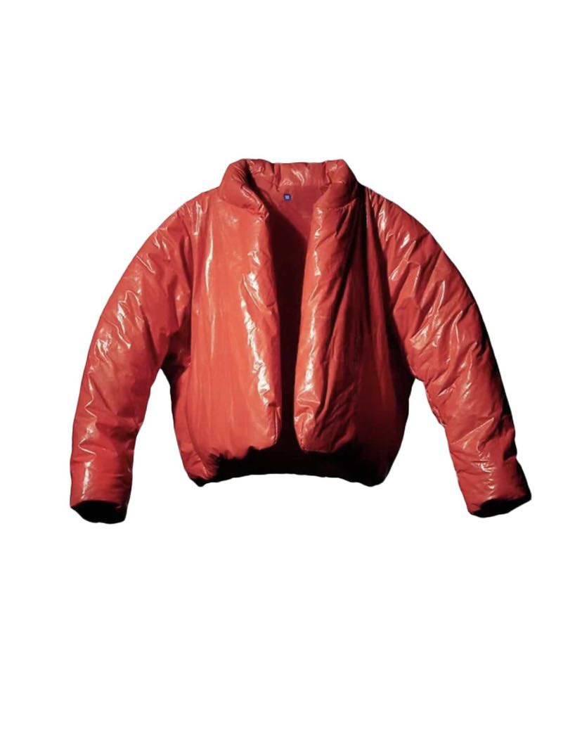 Red round jacket yeezy clearance