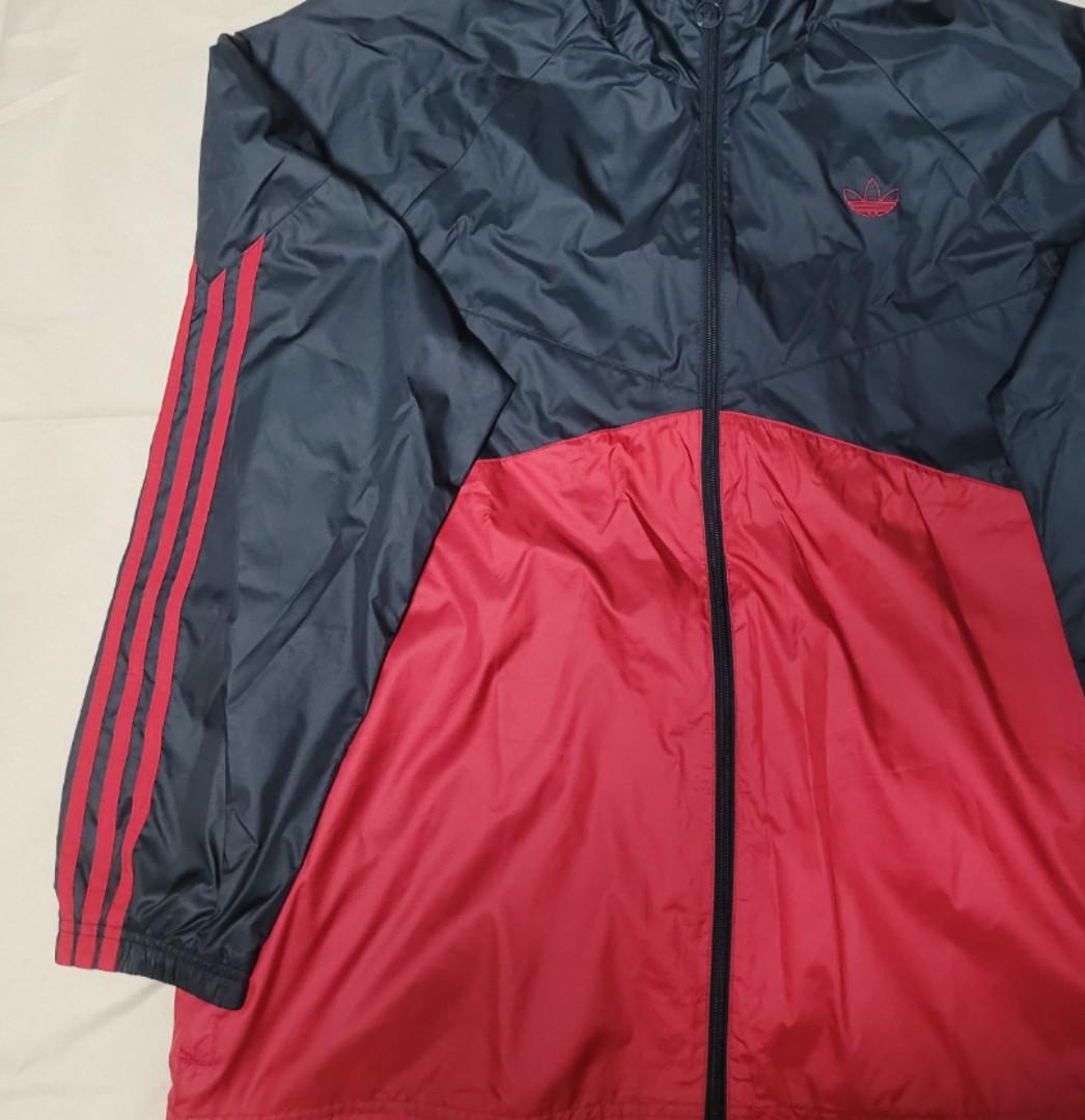 Red adidas windbreaker mens online