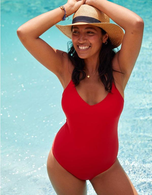 Januarysale Aerie Strappy Back One Piece Swimsuit Fesyen Wanita