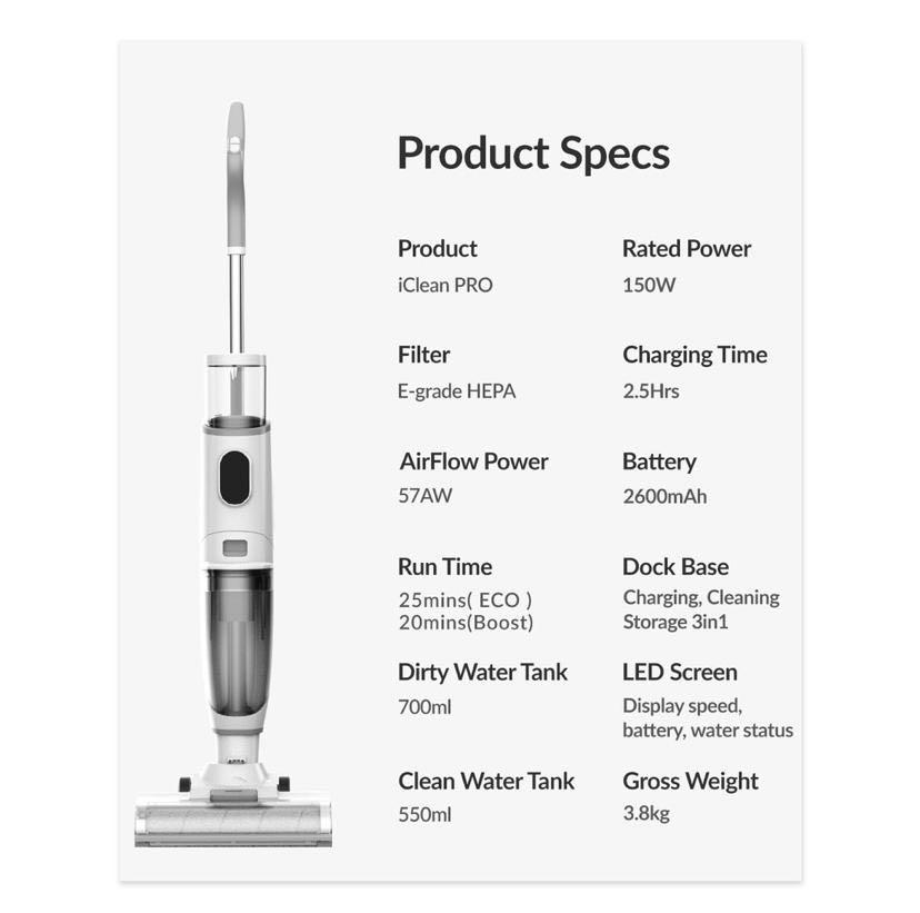 Airbot iClean PRO Wet Dry Vacuum 