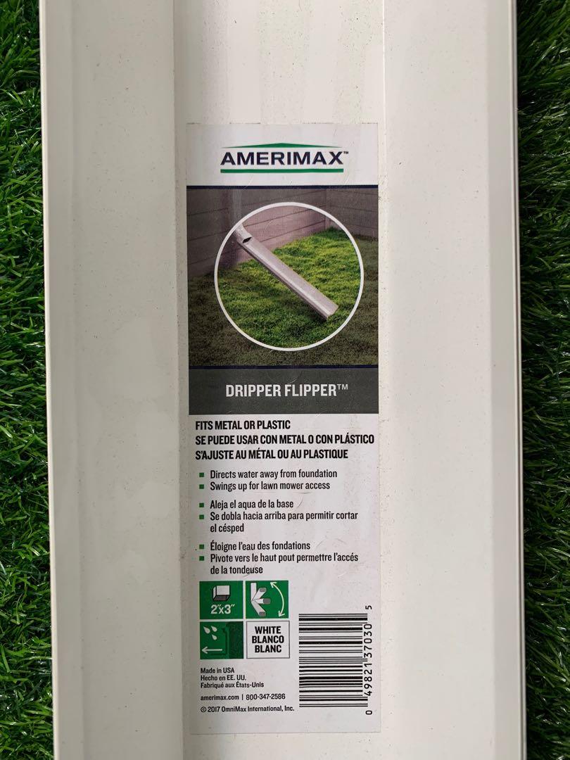 Amerimax FlexDrain 37030 Dripper Flipper Vinyl, White, Furniture