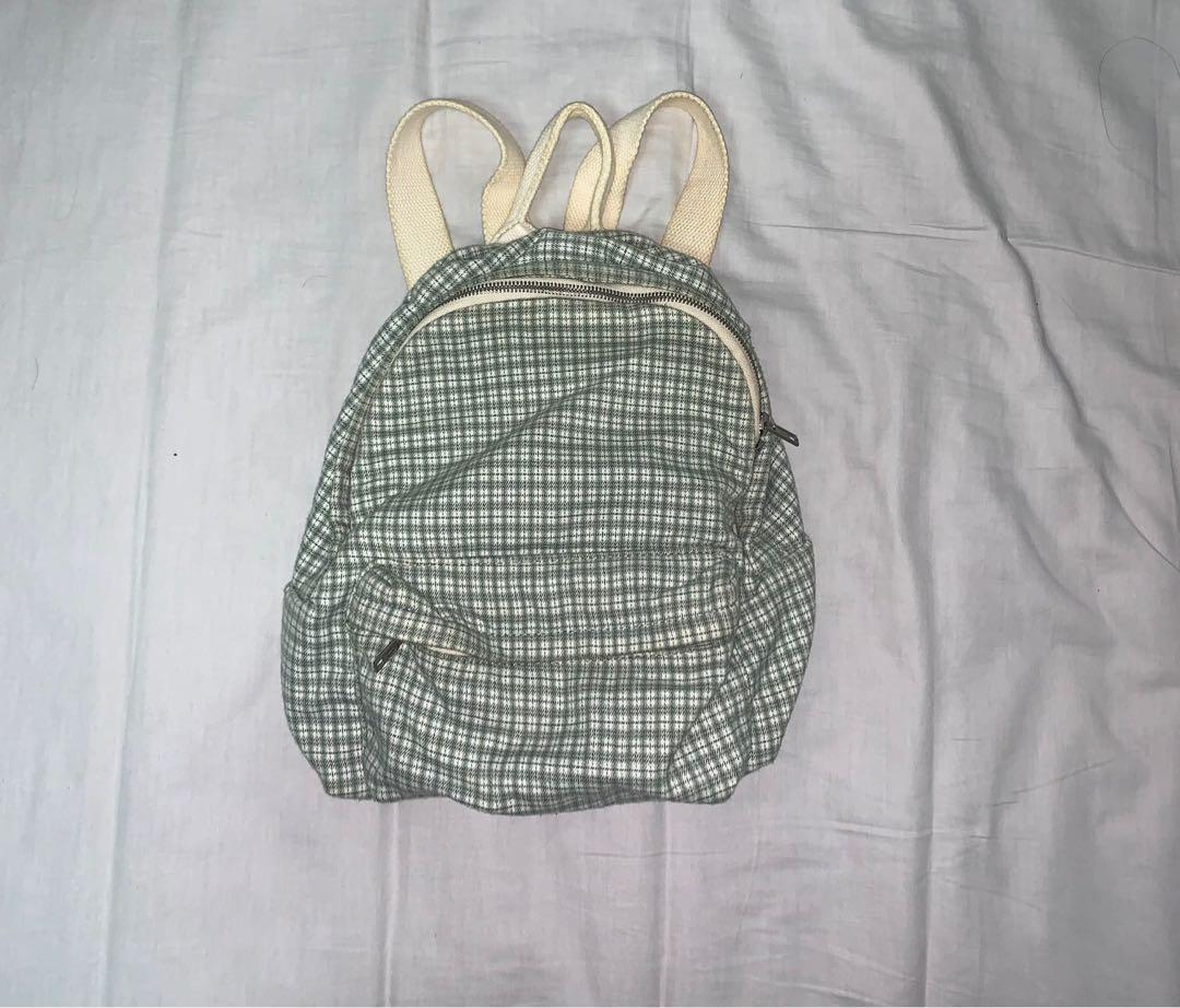 Brandy melville shop plaid backpack