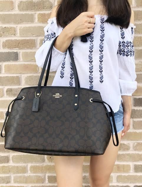 Coach carryall drawstring clearance