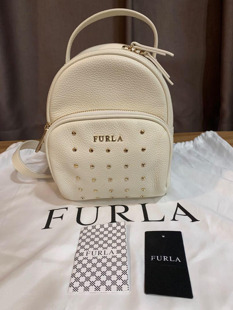 Authentic Furla Frida Mini Backpack cream