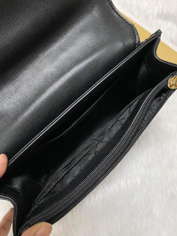 AUTHENTIC Michael Kors MK Rose Medium Quilted Black Leather Shoulder