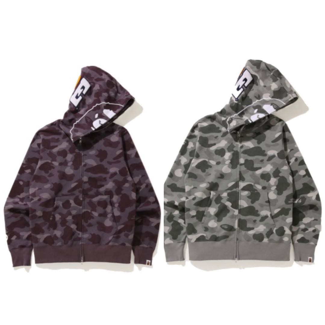 Bape sales color camo 2nd ape full zip hoodie, Men's Fashion