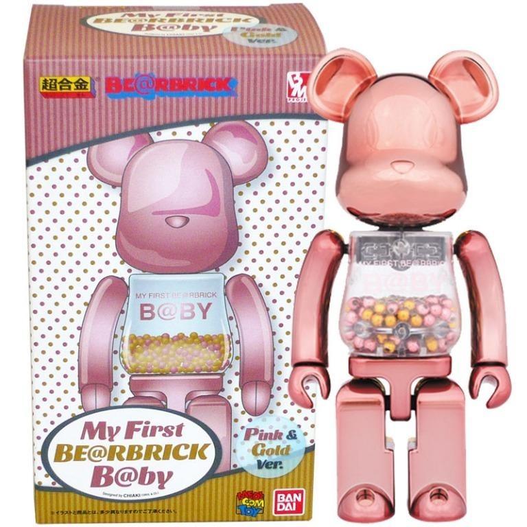 超合金 BER@RBRICK B@by Pink&Gold Ver. 千秋暴力熊 MY FIRST BE@RBRICK B@BY _木熊 CHIAKI pink & Gold