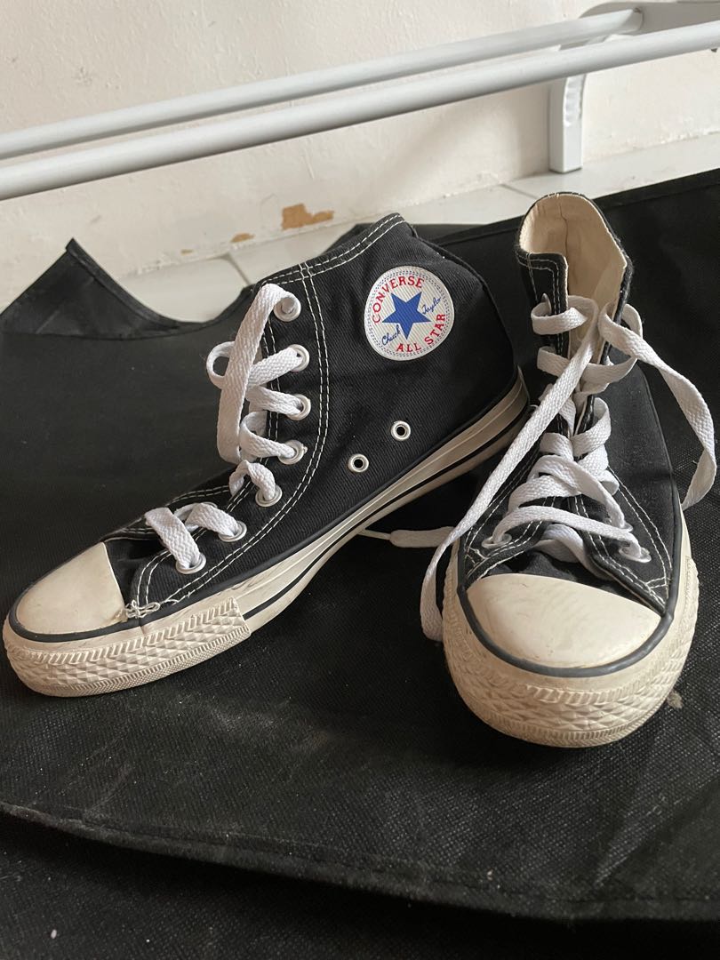Used black hotsell high top converse