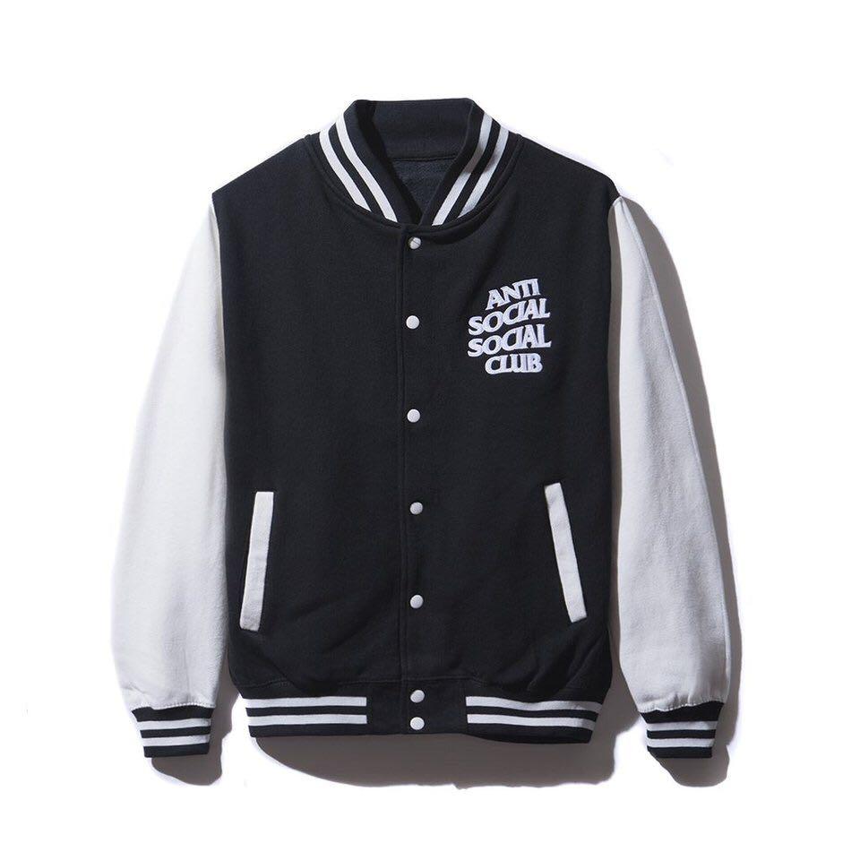 BN ASSC Anti Social Social Club Dropout Letterman Jacket in Medium
