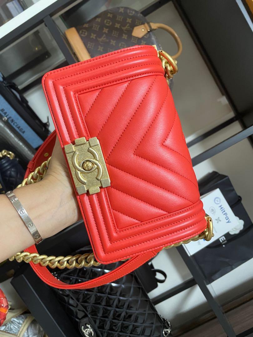 BN Chanel boy Chevron 8 Luxury Bags Wallets on Carousell