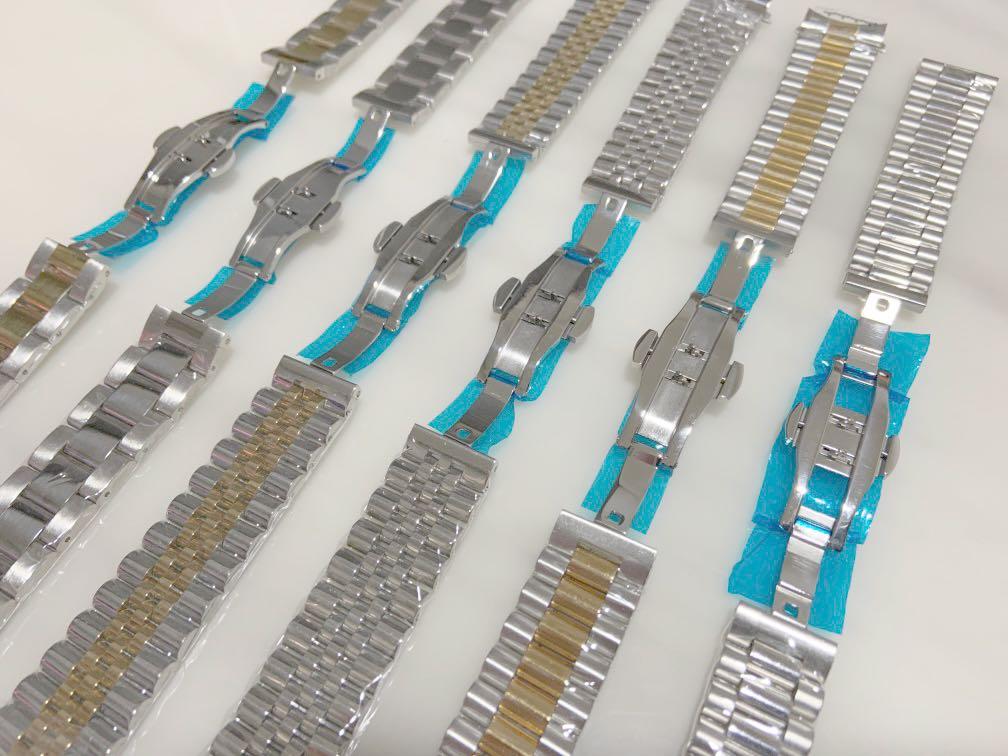 BRAND NEW ITEM 19mm 20mm 21mm 22mm Stainless Steel Half Gold Oyster Jubilee President Bracelet with Hollow and Straight End Links and Quick