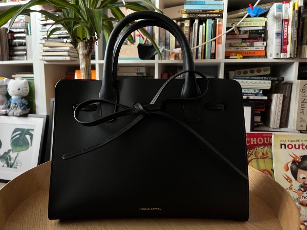 Brand new mansur gavriel mini sun bag in black with flamma