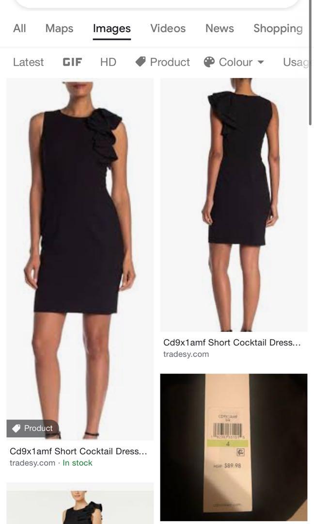 Calvin Klein Side Ruffle Black Sleeveless Sheath Dress - size 4, Women's  Fashion, Dresses & Sets, Dresses on Carousell