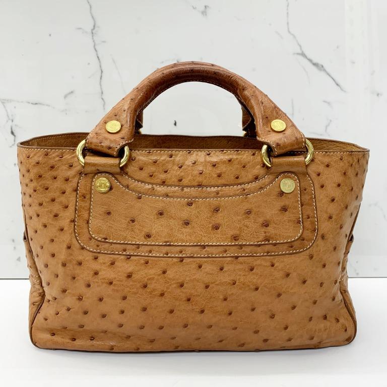 Celine top ostrich bag