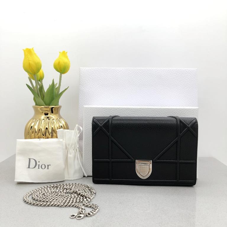 Diorama wallet on chain black best sale