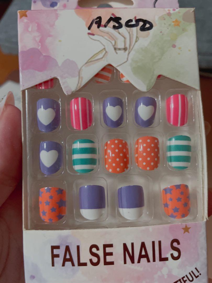 Fake Stick On Pressed Nails Beauty Personal Care Hands Nails On 