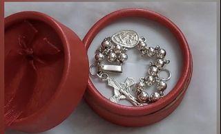 Filgrenasia Silver Rosary Bracelet