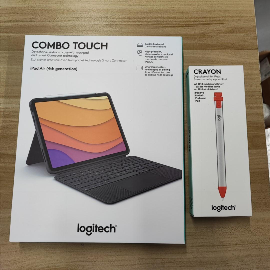 全新Logitech Combo Touch+Crayon DIGital Pencil For iPad iPad Air