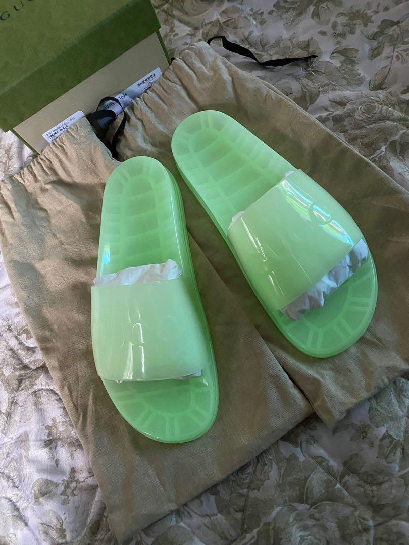 Gucci plastic slides sales