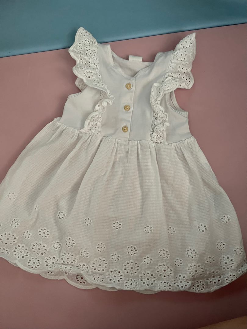 H\u0026M Baby Eyelet Dress (9-12M), Babies 