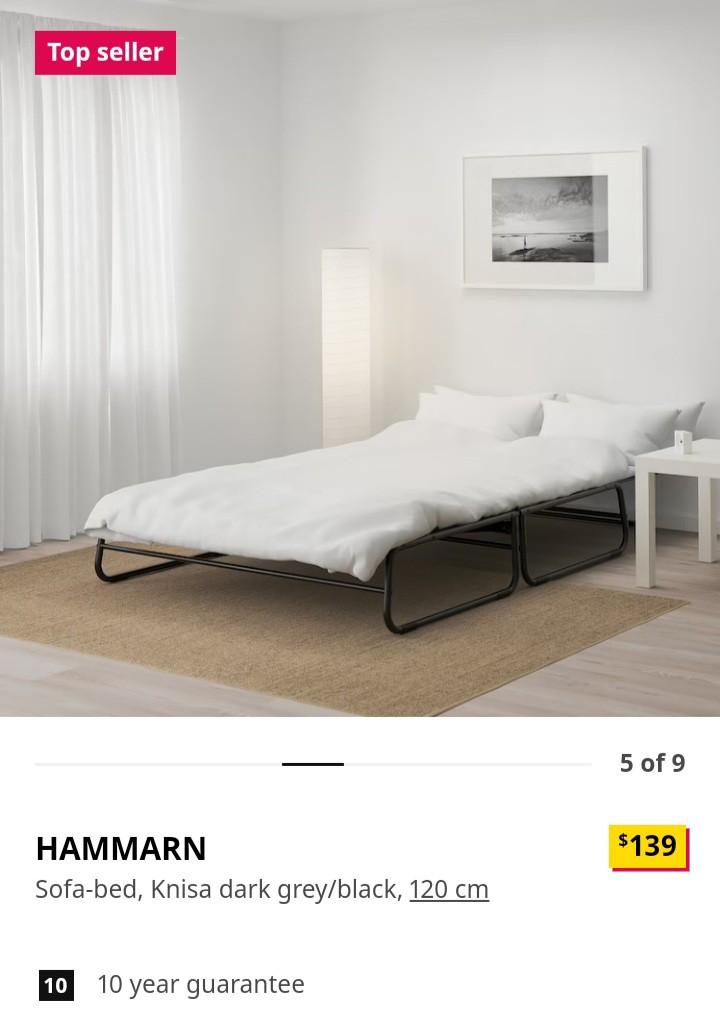 IKEA Hammarn Sofa Bed, Furniture & Home Living, Furniture, Sofas on