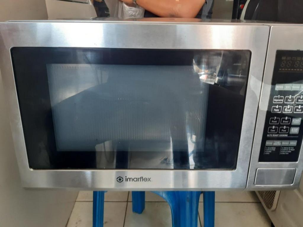 Imarflex MOD-CV-30DS Microwave Oven (Category: Ovens & Toasters) located in Davao. Submitted by ishaqnightmare (Listing ID 1140644199, Image 1). Description: In very good condition original price: 11k selling price: 8k Model: MOD-CV-30DS - 3 in 1 Microwave Oven - 6 Auto-cook Menus - Multi-Stage Cooking - Stainless Steel Body & Cavity - 30 Liters Capacity Location: Matina, Davao city.