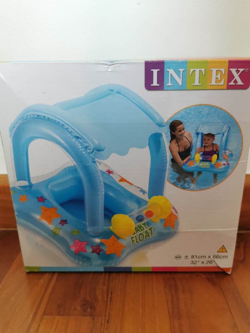 Intex baby float with canopy, Babies & Kids, Infant Playtime on Carousell