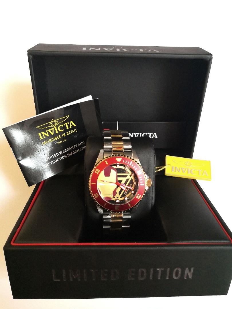 Invicta Marvel Iron Man limited edition Diver watch Men s Fashion