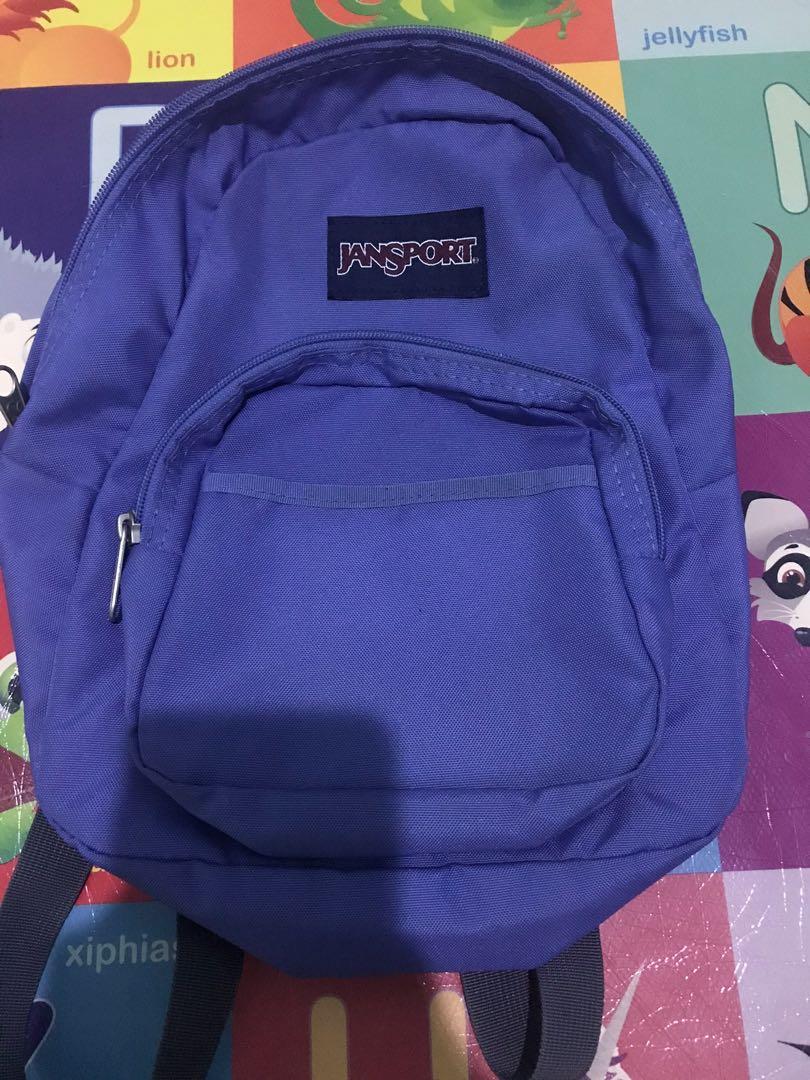 no barter Jansport bleached denim half pint Fesyen Wanita Tas