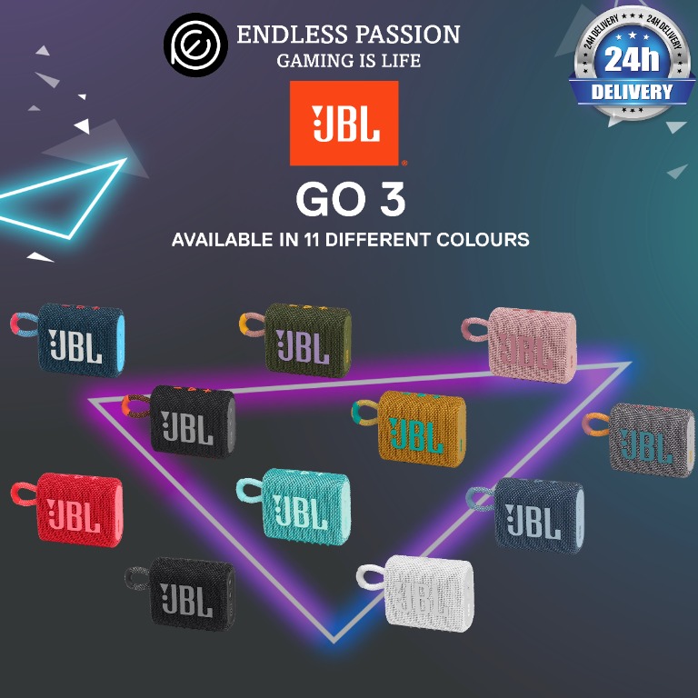JBL GO 3 PORTABLE BT SPEAKER, Audio, Soundbars, Speakers & Amplifiers