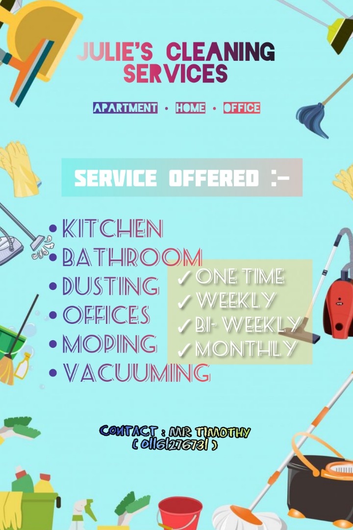 JULIE'S CLEANING, Services, Home Services, Cleaning on Carousell