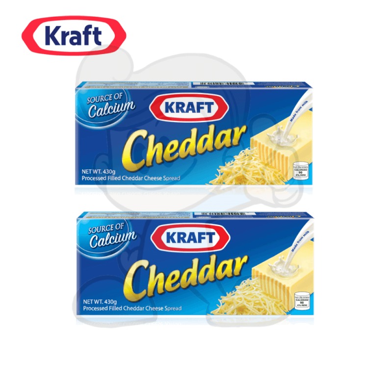 Kraft Cheddar Processed Cheddar Cheese Spread (2 x 430g), Food & Drinks