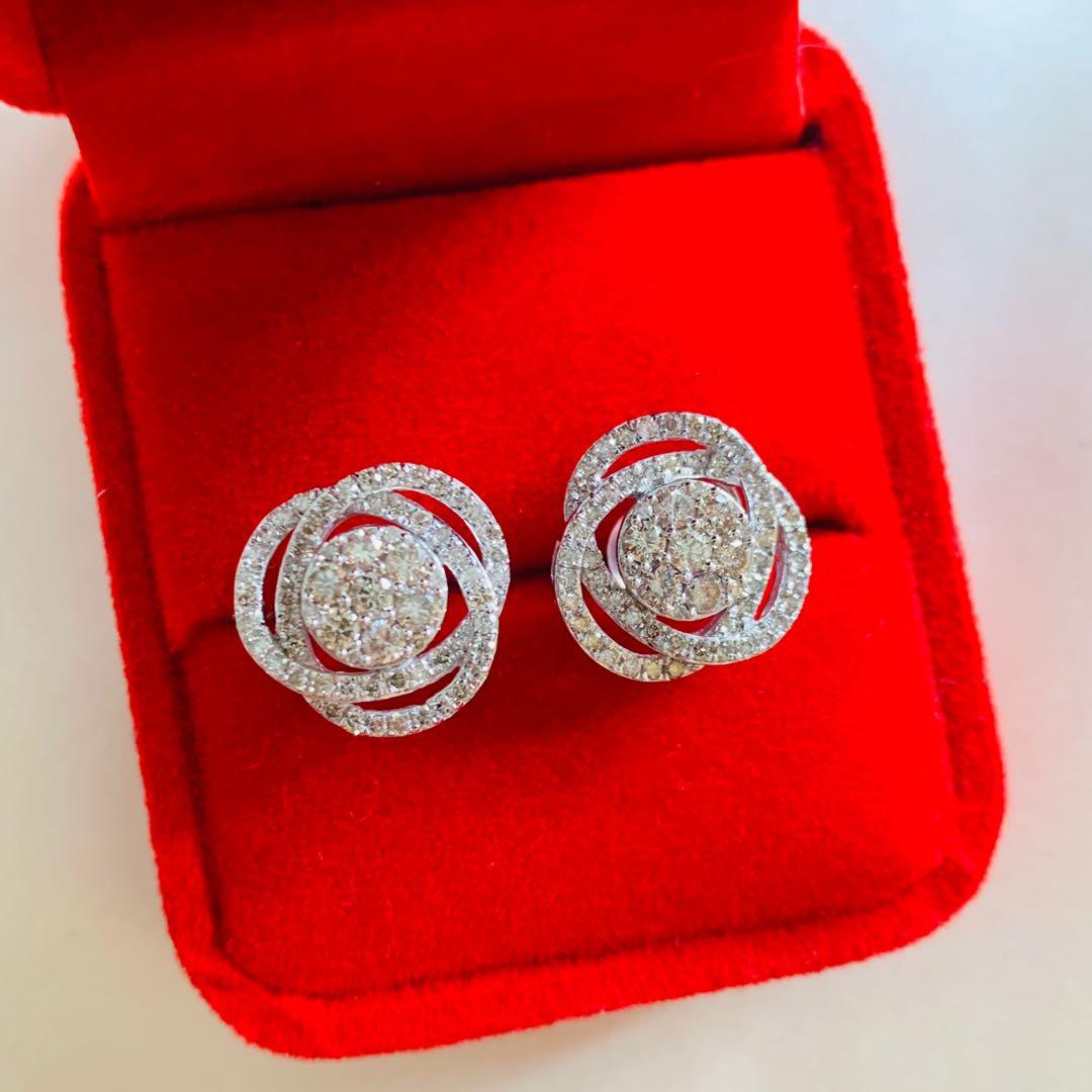 Lady boss diamond earrings clearance