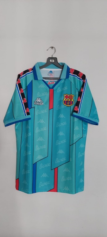 RetroFootballKit Retro Barcelona Away Football Soccer Jersey Shirt 96 / 97