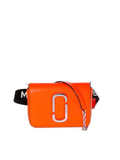 MARC JACOBS HIP SHOT FLUORO CONVERTIBLE CROSSBODY BAG ORANGE IN