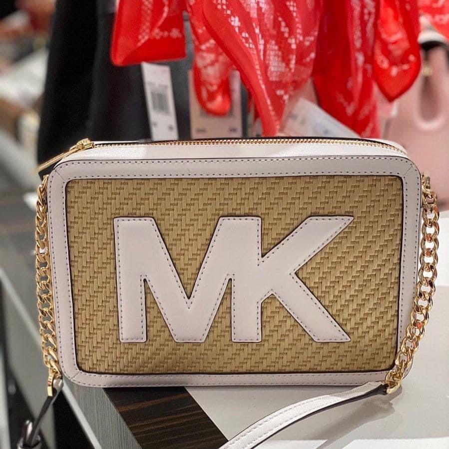 Michael Kors Straw Crossbody, Women's Fashion, Bags & Wallets, Cross