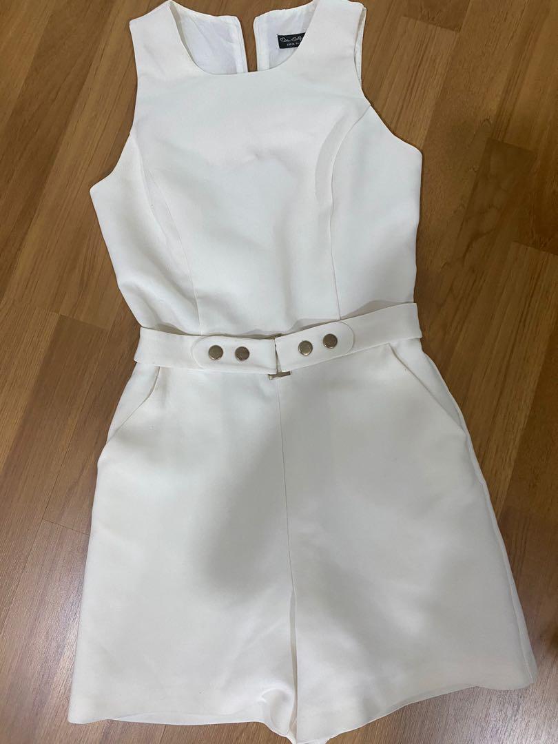 Miss selfridge white playsuit sales