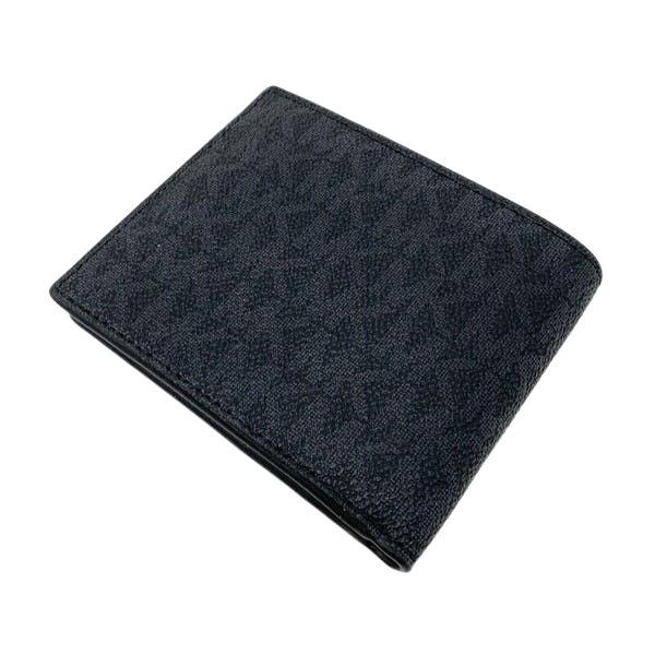 NEW MICHAEL KORS 86F9LMND0B JSM SLIM BILLFOLD WALLET BLACK