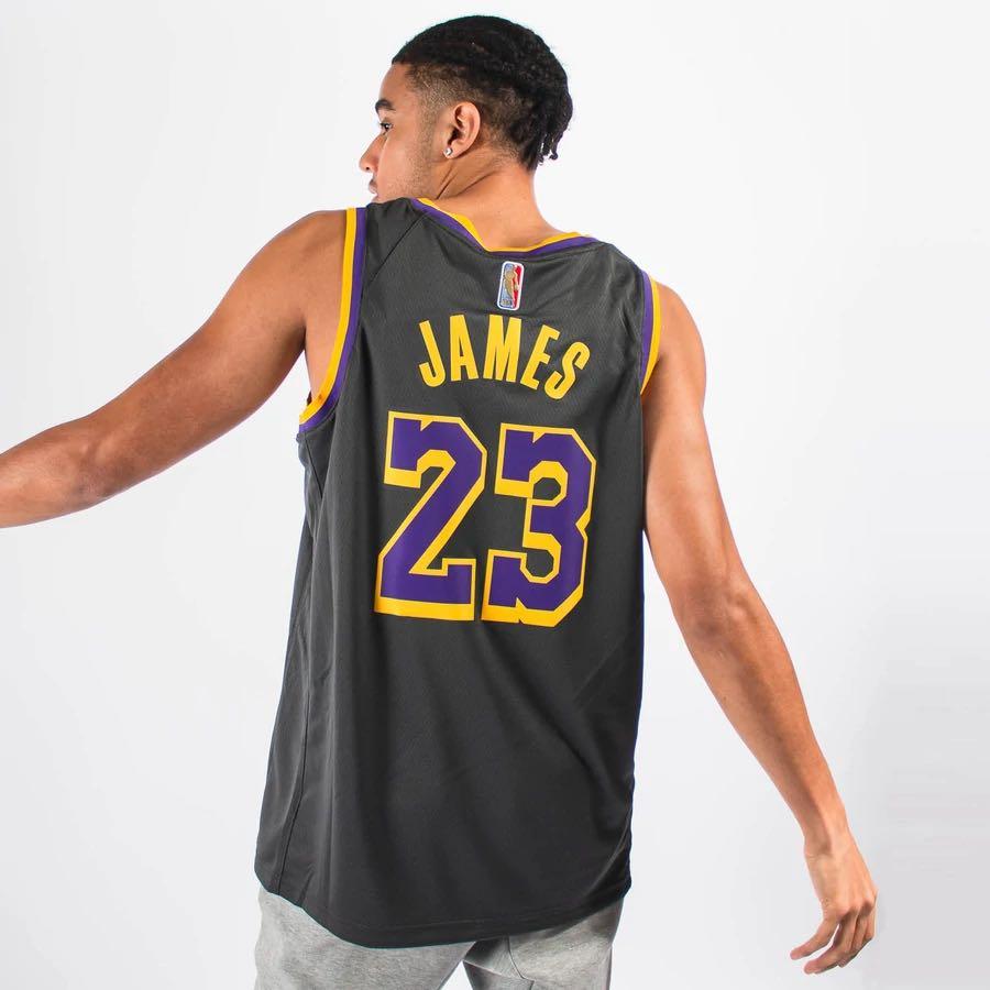 Nike Lebron James Lakers Black Jersey Earned Edition Men's M